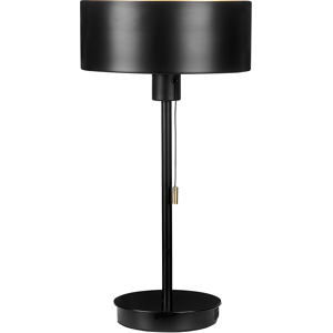 Beliani Table Lamp Black Iron Cone Shade USB Port with Pull Switch Office Study Functional Modern Material:Iron Size:25x47x25