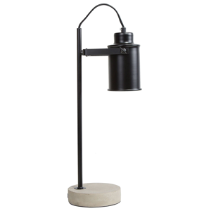 Beliani Table Lamp Black Industrial Adjustable Spotlight Concrete Base Material:Metal Size:13x37x13