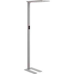 Beliani Floor LED Lamp Silver Aluminium 196 cm Height Touch Switch Dimming Motion Sensor Modern Lighting Home Office Material:Aluminium Size:30x196x61