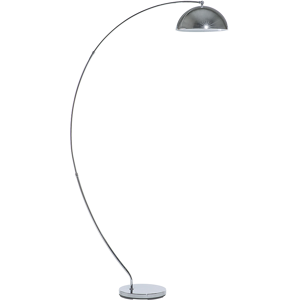 Beliani Floor Lamp Silver Metal 188H cm Arc Leg Chrome Modern Material:Metal Size:100x188x33