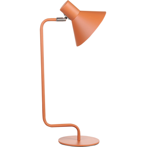 Beliani Desk Lamp Orange Metal 51 cm Bedside Table Lighting Adjustable Cone Shade On-Off Switch Bedroom Living Room Home Office Industrial Design Material:Iron Size:17x51x17