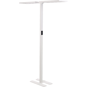 Beliani Floor LED Lamp White Aluminium 196 cm Height Touch Switch Dimming Motion Sensor Modern 2-Point Lighting Home Office Material:Aluminium Size:30x197x135