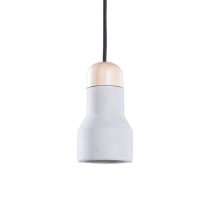 Beliani 1-Light Pendant Grey Concrete Lamp Industrial Material:Concrete Size:9x121x9