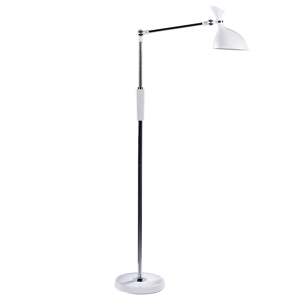 Beliani Floor LED Lamp White Synthetic Material 169 cm Height Dimming CCT Modern Lighting Home Office Material:Synthetic Material Size:26x169x52