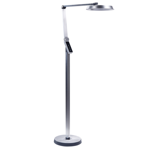 Beliani Floor LED Lamp Silver Synthetic Material 170 cm Height Dimming LCD Modern Lighting Home Office Material:Synthetic Material Size:27x170x63