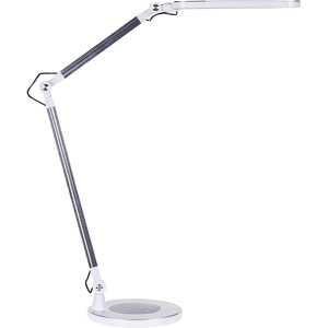 Beliani Desk LED Lamp Metal Aluminum Silver with Base Double Dimming Touch Switch Light Office Study Modern Material:Aluminium Size:20x80x30