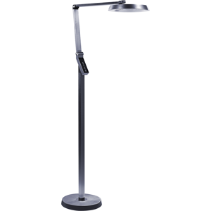 Beliani Floor LED Lamp Dark Grey Synthetic Material 170 cm Height Dimming LCD Modern Lighting Home Office Material:Synthetic Material Size:27x170x63