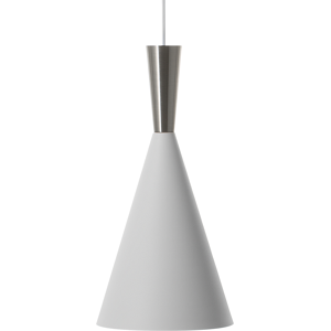 Beliani Hanging Light Pendant Lamp White Shade Geometric Cone Modern Minimalistic Design Material:Aluminium Size:19x190x19