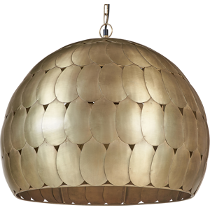 Beliani 1-Light Pendant Ceiling Lamp Metal Brass Sphere Shade Retro Living Room  Material:Iron Size:50x156x50