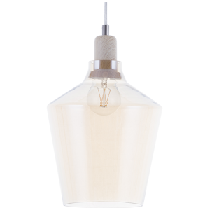 Beliani Pendant Lamp Gold Tinted Glass Modern Industrial Ceiling Light Material:Glass Size:20x136x20