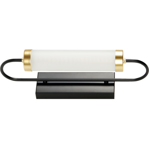 Beliani Wall LED Lamp Black and Gold Metal Shade LED Warm White Decorative Accent Lighting Material:Metal Size:8x43x16