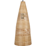 Beliani Pendant Lamp Light Wood Bamboo Natural Hand Woven Twigs Shade Ceiling Light Boho Style Material:Bamboo Wood Size:23x129x23