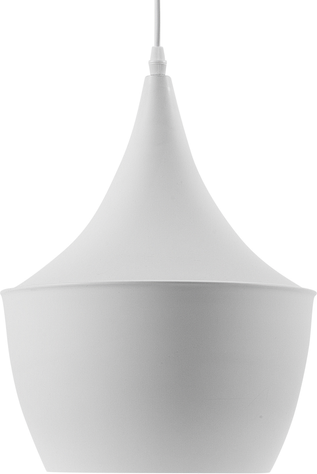 Beliani Pendant Lamp White Metal 197 cm Two Tone Shade Contemporary Modern