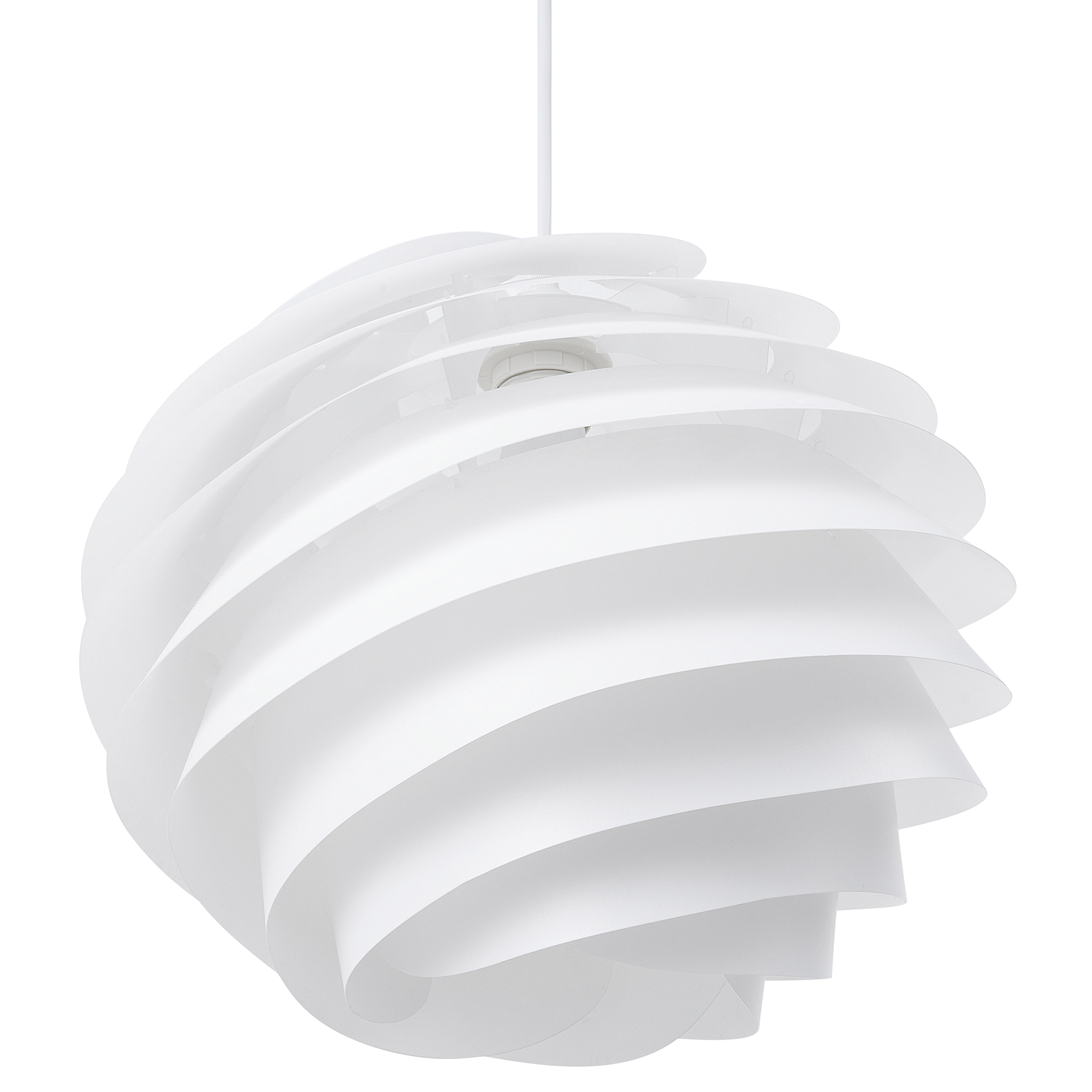 Beliani Pendant Lamp White Plastic Globe Shape Decorative Modern