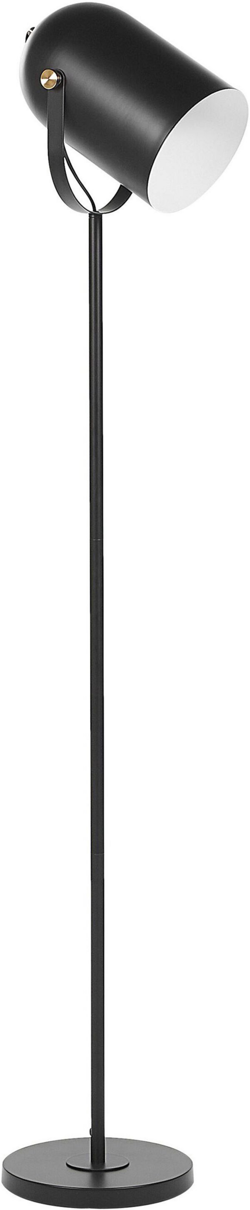 Beliani Floor Lamp Black Metal 156 cm Spotlight Shade Adjustable Industrial Home Office