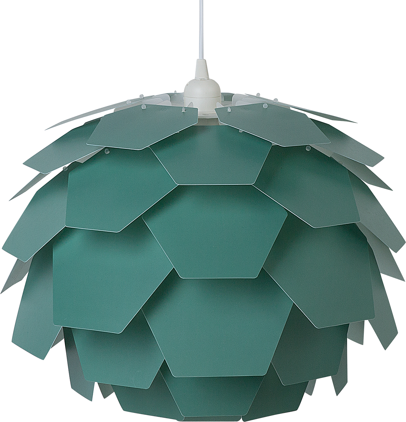 Beliani Pendant Lamp Green Plastic Pine Cone Shade Hanging Lamp