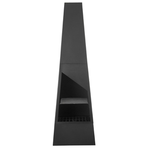 Beliani Fire Pit Heater Black Steel Chimney Outdoor Garden Material:Steel Size:45x150x45