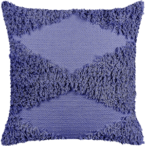 Beliani Decorative Cushion Violet Cotton 45 x 45 cm Geometric Pattern Boho Decor Accessories Material:Cotton Size:45x14x45