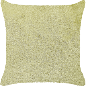 Beliani Decorative Cushion Green Polyester 45 x 45 cm Boho Design Decor Accessories Material:Faux Fur Size:45x14x45