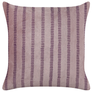Beliani Decorative Cushion Pink Velvet and Cotton 45 x 45 cm Striped Block Printed Boho Decor Accessories Material:Velvet Size:45x10x45