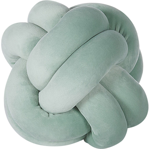 Beliani Decorative Cushion Green Velvet Knot Pillow 20 x 20 cm Decor Accessories Material:Velvet Size:20x20x20