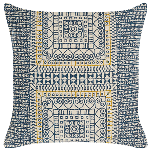 Beliani Decorative Cushion Multicolour Cotton 50 x 50 cm Geometric Pattern Foil Print Boho Decor Accessories Material:Cotton Size:50x15x50