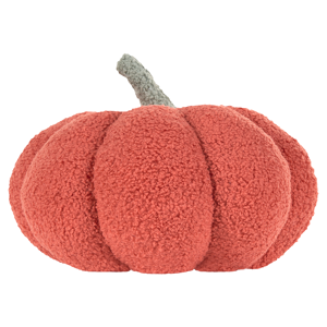 Beliani Pumpkin Cushion Orange Boucle ⌀ 28 cm Throw Pillow Halloween Decor Stuffed Toy Material:Boucle Size:28x22x28