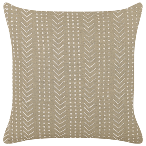 Beliani Decorative Cushion Grey Cotton 45 x 45 cm Geometric Pattern Foil Print Boho Decor Accessories Material:Cotton Size:45x10x45