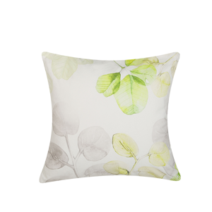 Beliani Decorative Cushion Multicolour Leaf Motif Square 45 x 45 cm Modern Décor Accessories Material:Cotton Size:45x6x45