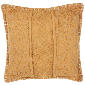 Beliani Decorative Cushion Yellow Multipattern 45 x 45 cm Floral Diamond Geometric Retro Boho Decor Accessories Material:Viscose Size:45x10x45