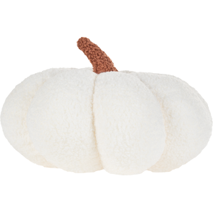 Beliani Pumpkin Cushion White Boucle ⌀ 28 cm Throw Pillow Halloween Decor Stuffed Toy Fr. Material:Boucle Size:28x22x28