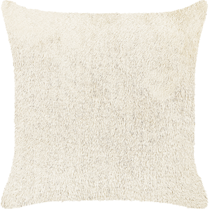 Beliani Decorative Cushion Light Beige Polyester 45 x 45 cm Boho Design Decor Accessories Material:Faux Fur Size:45x14x45