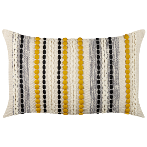 Beliani Decorative Cushion Multicolour Cotton 40 x 60 cm Thick Filling Modern Boho Decor Material:Cotton Size:40x14x60
