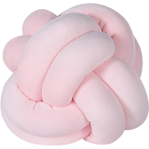 Beliani Decorative Cushion Pink Velvet Knot Pillow 20 x 20 cm Decor Accessories Material:Velvet Size:20x20x20