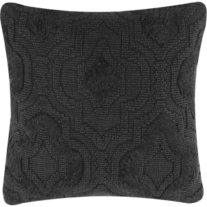 Beliani Decorative Cushion Grey Cotton Quatrefoil Pattern 45 x 45 cm Oriental Vintage Decor Accessories Material:Cotton Size:45x10x45