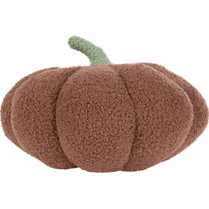 Beliani Pumpkin Cushion Brown Boucle ⌀ 28 cm Throw Pillow Halloween Decor Stuffed Toy Material:Boucle Size:28x22x28