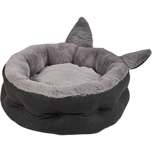 Beliani Pet Bed Grey Polyester Faux Fur Dog Living Room Bedroom Material:Polyester Size:45x15x45