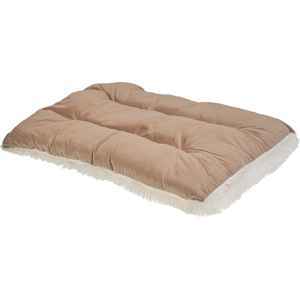 Beliani Pet Bed Beige Velvet Polyester 60 x 45 cm Rectangular Soft Cushion for Dogs Animals Material:Velvet Size:45x10x60