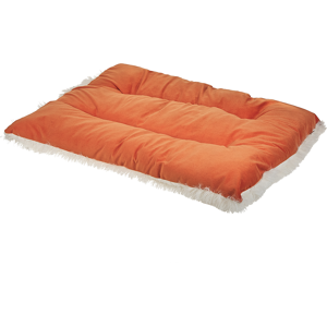 Beliani Pet Bed Orange Velvet Polyester 70 x 55 cm Rectangular Soft Cushion for Dogs Animals Material:Velvet Size:55x10x70