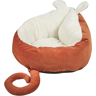 Beliani Polyester dog and cat  bed 50 x 45 cm orange mouse shape couch protection Material:Velvet Size:45x18x50