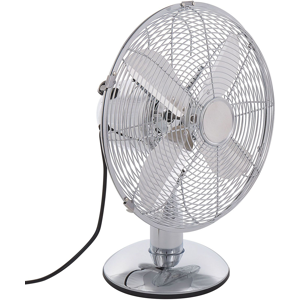 Beliani Desk Fan Metal Silver 3-Speed Modes Living Room Home Office  Material:Metal Size:35x42x35