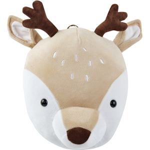 Beliani Plush Animal Head Wall Decor Beige Cotton Deer Head Kid's Room Toy Decoration Accessory Material:Cotton Size:10x30x23