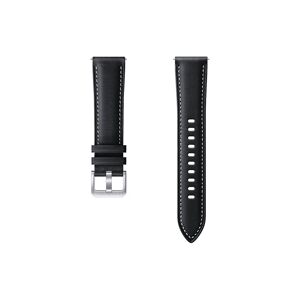 Samsung Galaxy Watch3 Stitch Leather Band (20mm, S/M) in Black (ET-SLR85SBEGEU)