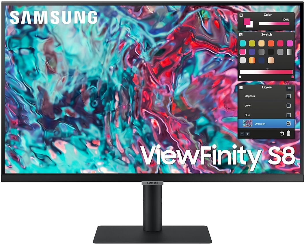 Samsung 27" UHD Monitor with IPS panel, Thunderbolt 4 and speaker 80TB in black (LS27B800TGUXXU)