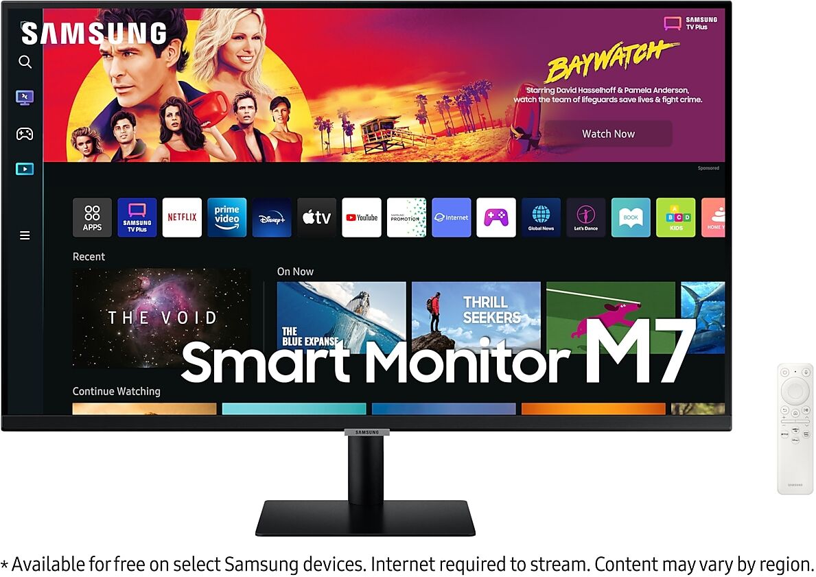 Samsung 32" M70B UHD, USB-C Smart Monitor with Speakers & Remote in Black (LS32BM700UPXXU)