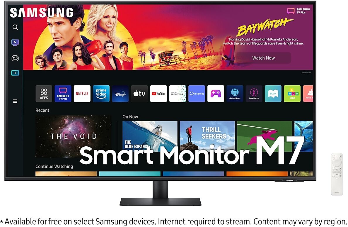 Samsung 43" M70B UHD, USB-C Smart Monitor with Speakers & Remote in Black (LS43BM700UPXXU)