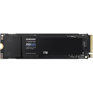 Samsung 990 EVO, PCIe 4.0/5.0, NVMe M.2 SSD in Black (MZ-V9E1T0BW)