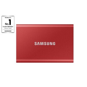 Samsung Portable 500GB SSD T7 USB 3.2 in Red (MU-PC500R/WW)