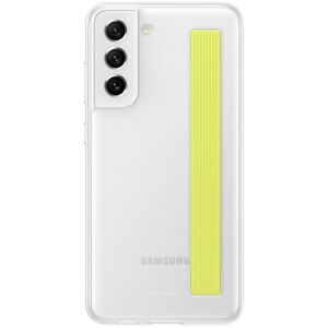 Samsung Galaxy S21 FE Clear Cover with Strap in White