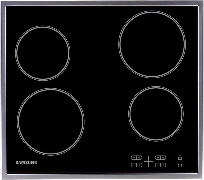 Samsung Black Stainless Steel Electric Hob With Residual Heat Indicator (C61R1AAMST/XEU)